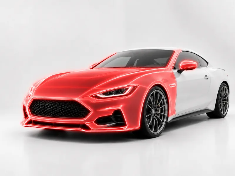 Full Front End — PPF coverage map illustration